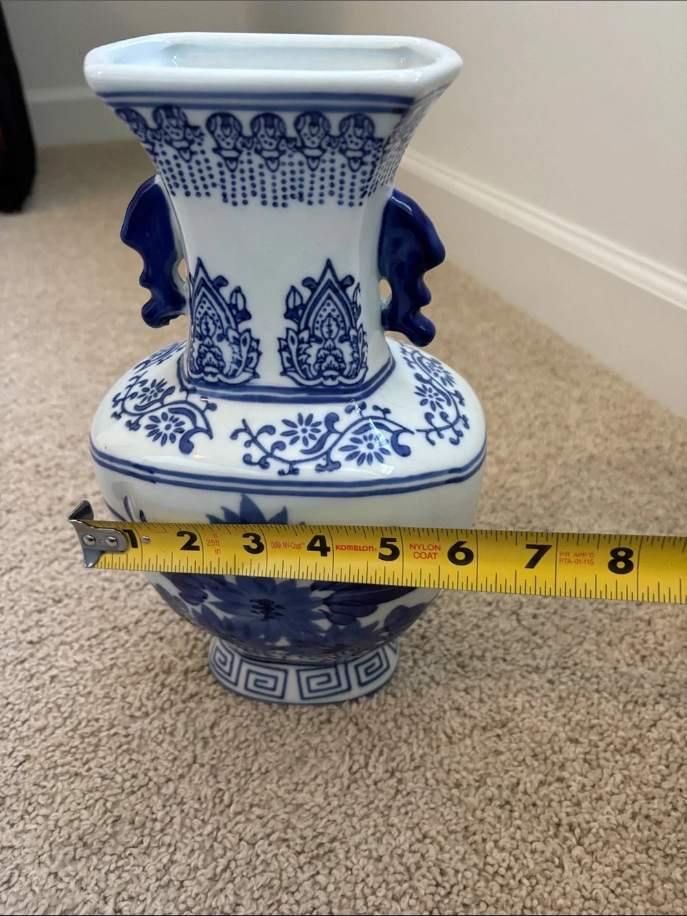 Blue and White Porcelain Decorative Vase - Chinoiserie
